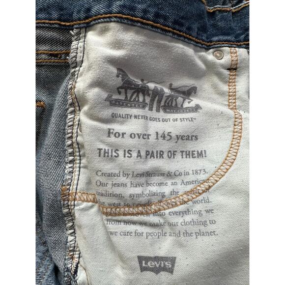 Levis 505 Regular Fit Blue Jeans 40x32 Clean Normcorp Western - Picture 8 of 9